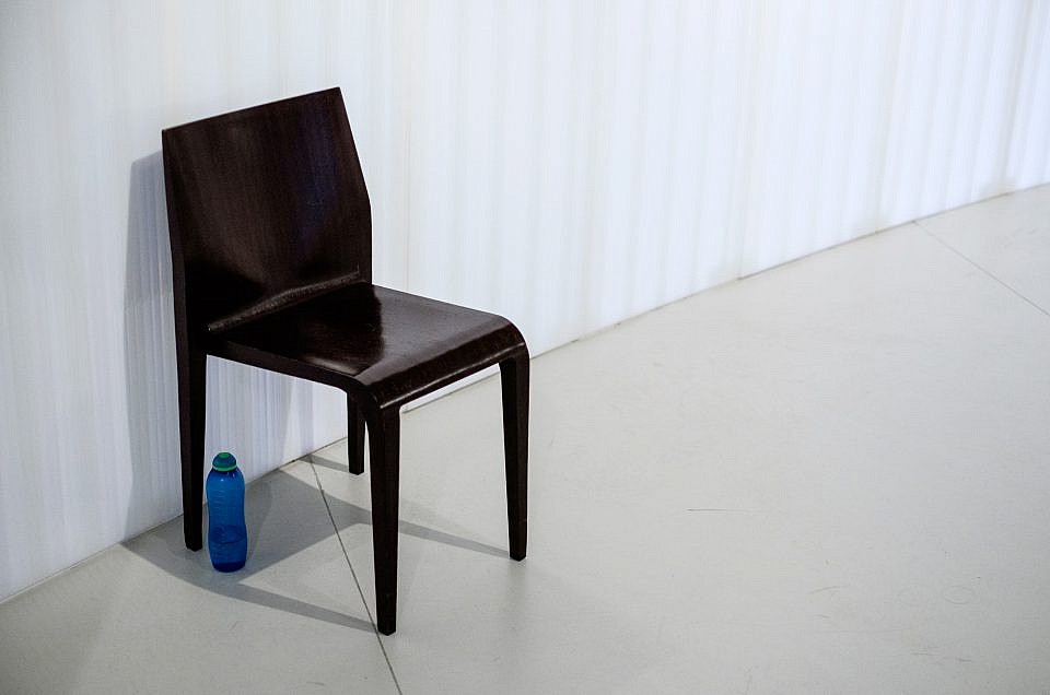 Chair and water bottle